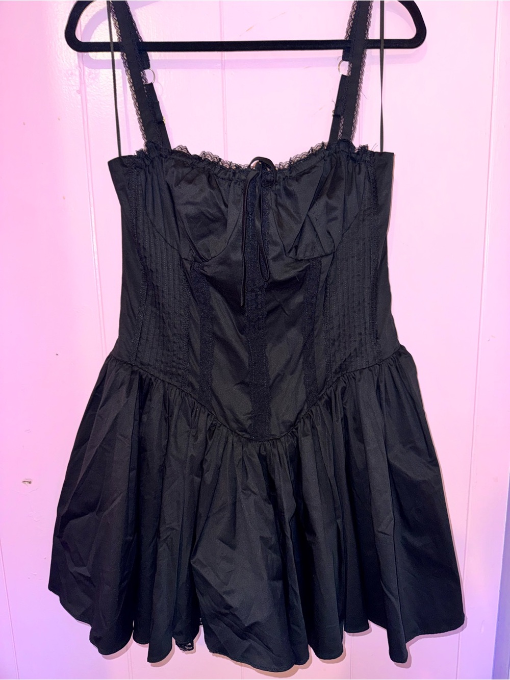 Windsor Black Fit-and-Flare Mini Dress